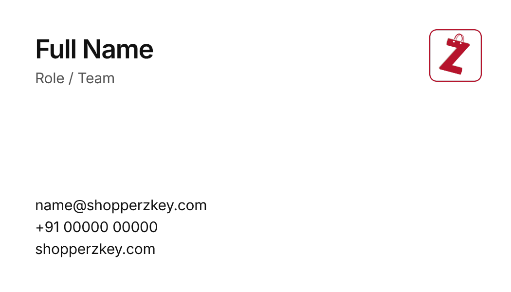 Business card back template